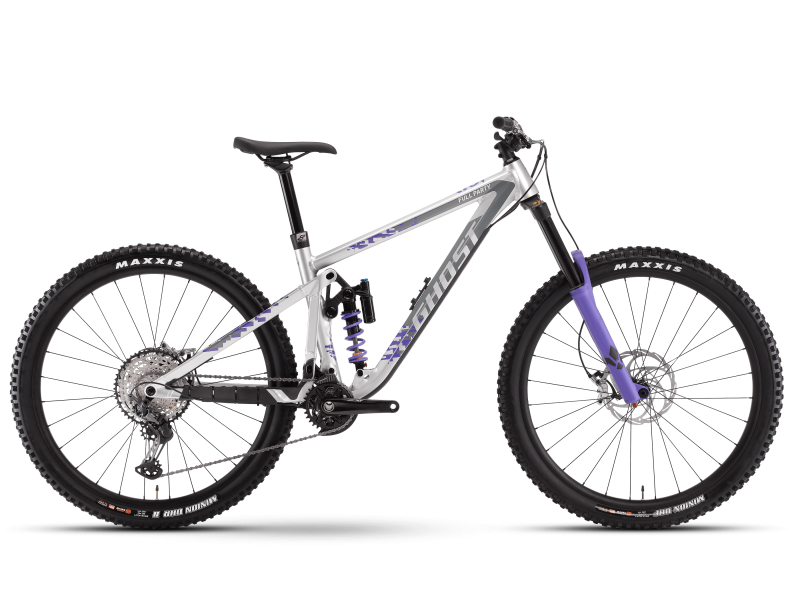 Ghost Riot Enduro Full Party - Silver / Electric Purple